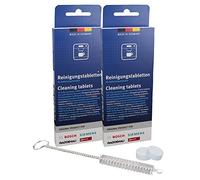 DL-pro Tablettes de nettoyage pour machine à café Bosch, Siemens, EQ, série 00311969, avec brosse de nettoyage DL-pro
