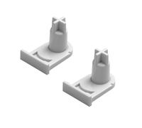 DL SERVICE Lot de 2 prises pour charnière de porte pour réfrigérateur, congélateur compatible avec Bosch, Siemens cod. 00169301 169301, convient également pour Miele 5384490, 25 x 15 mm