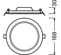 DL SLIM ROUND BLANC DOWNLIGHT PT CADRE ROND 4058075079052