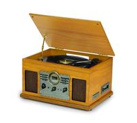Tourne-Disque 9-en-1 Dab Platine Vinyle avec Bluetooth, CD, Cassette, Radio FM, USB, Fente SD, télécommande