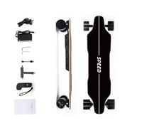 DL3 Skateboard électrique avec télécommande de roue en polyuréthane, double moteur 450, charge maximale 100 kg, portée de 15 à 20 km, imperméable, amortissant les chocs, longboard pour courts trajets
