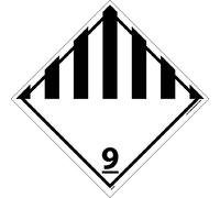 DL50R Plaque de signalisation nationale en plastique rigide Classe 9 26,7 x 27,9 cm