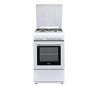 DL554EW Cuisinière à gaz avec four électrique 4 brûleurs Blanc Classe énergétique A 50 x 50 cm