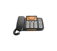 Gigaset Téléphone filaire DL580 – ID d'appelant – Version internationale (non compatible France) Noir