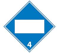 DL64BP National Marker Dot Placard Dangerous Sign When Wet 4 Blank 26,7 x 26,7 cm