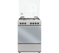 DL664EX Cuisinière à gaz avec four électrique 4 brûleurs 60 x 60 cm Inox