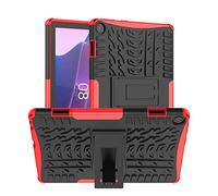Dlahaby Étui de protection rigide en polycarbonate et silicone TPU avec fonction support pour tablette Lenovo Tab M10 (3ème génération) TB-328FU/TB-328XU Rouge