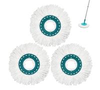 DLAIMI Lot de 3 Têtes de Rechange Microfibre Compatible avec Leifheit Clean Twist Disc Mop Système