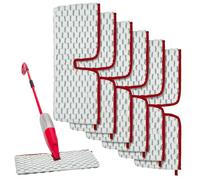 DLAIMI Lot de 6 tampons de rechange compatibles avec Vileda ProMist Max, les tampons de rechange peuvent être nettoyés double face, réutilisables humides et secs tout-en-un