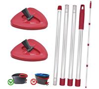 DLAIMI Tête de Balai à 2 têtes rotatives avec 1 poignée pour Balai Vileda Turbo Spin 2 en 1,Base rotative Compatible avec Vileda 3 en 1 Turbo Mop,Base de vadrouille en Plastique Accessoires