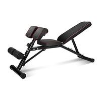 DlandHome Banc de Musculation Réglable Banc Abdominaux Multifonctionnelle Banc Abdos Inclinable Gymnastique à Domicile Banc de Poids Entraînement Noir