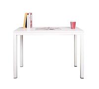 DlandHome Bureau Informatique Bureau d'Ordinateur Industriel 100 x 60cm Postes de Travail Table Salle à Manger Table d’étude/d'écriture pour Maison/Bureau, Blanc