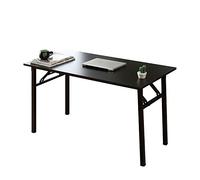 DlandHome Bureau Pliant Informatique d'ordinateur 100 * 60cm Postes de Travail Table d’étude/d'écriture/à Manger pour Maison/Bureau, Noir