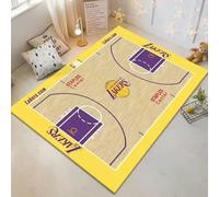 DLAYLQZG Tapis de Terrain de Basketball en Velours Cristal - Anti-dérapant pour Salle de Jeu & Chambre, Motif Sportif pour Fans de Basket - Tailles Multiples (Style 1,80x160cm)