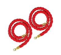 DLAZUM Barrière de sécurité Anti-Foule à Corde Rouge, séparateur de File d'attente avec Crochets en Acier Inoxydable, pour Restaurants et hôtels,4.5m(14.8 Feet)