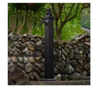DLAZUM Colonne d'arrosage Verticale cylindrique en Acier Inoxydable 304, Colonne indépendante pour Jardin extérieur, siège de Tuyau d'arrosage avec Verrouillage et Robinet en CU,F-116cm
