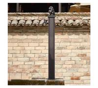 DLAZUM Colonne d'arrosage Verticale cylindrique en Acier Inoxydable 304, Colonne indépendante pour Jardin extérieur, siège de Tuyau d'arrosage avec Verrouillage et Robinet en CU,A-116cm