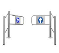 DLAZUM Porte battante de sécurité en Acier Inoxydable - Portail à Sens Unique, barrière de sécurité à Ressort pour supermarchés, hôpitaux et Parcs - 180 cm,W 120cm (47 1/4