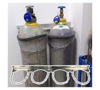 DLAZUM Support de Bouteille d'oxygène réglable, Support Mural pour Bouteille de gaz D/E/M6, Support de Rangement pour Bouteille d'azote, Propane et Argon,4 Bottles