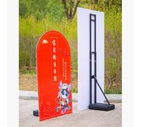 DLAZUM Support de Panneau réglable sur Pied, Base d'injection d'eau Robuste pour Panneaux d'affichage, Panneaux KT, Mousse et bannières,Black-2PCS