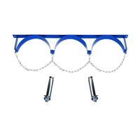 DLAZUM Support Mural de sécurité pour Bouteille d'hélium, Lot de 2, 4, 6, 8 ou 10, capacité ≤ 40 L, Porte-Bouteille d'azote avec chaîne et vis, Support de Rangement pour bouteil,6pack-3 Bottles