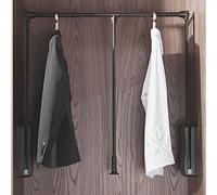 DLAZUM Système de Suspension escamotable pour penderie avec poignée télescopique et matériel de Fixation Inclus pour Un Gain de Place, capacité de Charge 20 kg,450-600mm