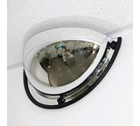 DLC Lentille grand angle pour trafic extérieur, Miroir de circulation Miroir convexe panoramique à demi-dôme, Angle de vision de 180 degrés, Miroir sphérique 1/4, Miroir de sécurité en acrylique, Con