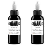DLDN01 Lot de 2 bouteilles d'encre noire pure - Encre de tatouage True Black pour tatouages humains ou peaux expérimentales (30 ml)