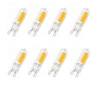 DLEDMOP 8pcs Ampoules LED Peuvent Atténuer 6000k Blanche Froide 3W 5W 7W G9 LED COB Ampoule 220V G9 COB Mini Ampoule Éclairage À 360 ° Pas De Stroboscope,Blanc Froid,7W