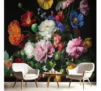 DLERFLOVR 3D Papier Peint Illustration Botanique Vintage, 400x280cm Papier Peint Panoramique Fougères Tapisserie Pour Salon Chambre Chambre D'Enfant Décoration Murale, Vert Sauge