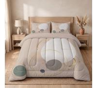DLERFLOVR Couette 260x230cm 4 Saisons Luxe Discret Et Minimalisme pour lit 2 Personnes | Couette Circulaire/Ovale/Ligne Tempérée, Légère et Respirante, Réversible, sans Housse avec 2 Taies d'oreiller