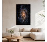 DLERFLOVR Impression sur Toile Galaxies Spirales Image Peinture Tableaux de la Mur Astronomie Et Littérature Affiche Sans Cadre Décoration Murale pour Salon, Chambre, 50x70cm, Noir