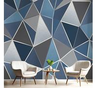 DLERFLOVR Papier Peint Panoramique Triangle Géométrique 250x175cm - Style Nordique Moderne Photo Murale - Décoration murale moderne - Tapisserie Décorative pour chambre salon