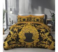 DLERFLOVR Parure de Lit Décoration Grecque Imprimé - Parure de Lit 200x200cm avec Taies d'oreiller 65x65 cm,Housse de Couette en Mythologie Grecque