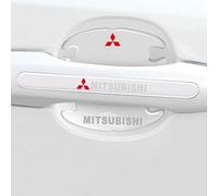DLGJZS Auto Poignées Porte Protection Autocollant pour Mitsubishi ASX,Film Cuvette Porte Voiture Anti Rayures avec Auto Logo Emblème Styling Accessoire