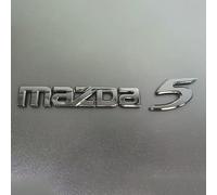 DLGJZS Noir Emblème Rechange pour Mazda 5 2017 2016 2015 2014 2013,Grille Avant Coffre Arrière Logo Autocollant Lettres Carrosserie Aile Côté Insigne ABS Métal Décoration Accessoires,letters1