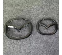DLGJZS Noir Emblème Rechange pour Mazda CX-5 2017 2018 2019 2020 2021,Grille Avant Coffre Arrière Logo Autocollant Lettres Carrosserie Aile Côté Insigne ABS Métal Décoration Accessoires