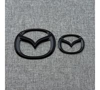 DLGJZS Noir Emblème Rechange pour Mazda MX-5 ND 2018 2019 2020 2021 2022 2023,Grille Avant Coffre Arrière Logo Autocollant Lettres Carrosserie Aile Côté Insigne ABS Métal Décoration Accessoires