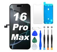 DlGl4U Écran LCD de rechange pour iPhone 16 Pro Max, 6,9 pouces Full HD 3D Touch True Tone Face ID Écran pour iPhone 16 Pro Max Kit de réparation