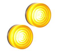 DLGLOLIN Lots de 2 Applique Murale LED Moderne Ronde Lampe Murale Intérieur, Ambre Acrylique Luminaire Mural Déc Plafonnier Pour Salon Couloir Entrée Escalier, Lumière Chaude