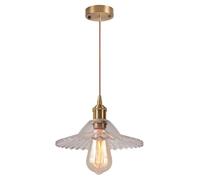 DLGLOLIN Suspension Luminaire en Verre Moderne Lustre Salon Abat-jour en Verre à Fleurs Lampe Suspensions E27 Plafonnier pour Cuisine Salle à Manger Chambre