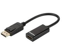 DLH Adaptateur Displayport (M) vers HDMI (F) - Longueur 23cm - HDMI 2.0 (4K / 3840x2160 / 60Hz) - Noir