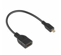 DLH Adaptateur micro HDMI (M) vers HDMI (F), 0,16 m, HDMI Type D (Micro), HDMI Type A (Standard), Noir DY-TU4731