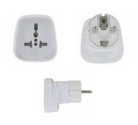 DLH Adaptateur pour prise d'alimentation - BS 1363 (F) pour CEE 7/4 (M) - Blanc