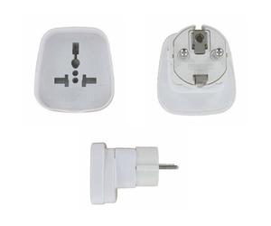 DLH Adaptateur pour prise d'alimentation - BS 1363 (F) pour CEE 7/4 (M) - Blanc