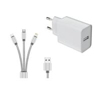 12w usb-a charger 3 in 1 cable
