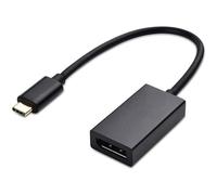 DLH Adaptateur USB-C male vers DisplayPort (DP) femelle - longueur 21cm - 4K/60Hz - noir