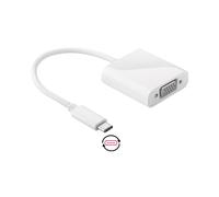 DLH Energy Adaptateur USB Type-C vers VGA DY-TU2726W – Mâle/Femelle, Droit, Blanc
