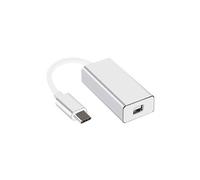 DLH - Adaptateur vidéo - 24 pin USB-C (M) pour Mini DisplayPort (F) - 16 cm - support pour 4K60Hz - gris aluminium