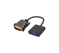 DLH - Adaptateur vidéo - DVI (M) pour 15 pin D-Sub (DB-15) (F) - 25 cm - vis moletées, support 1080 p 60 Hz - noir